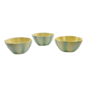 Mid-Century Melon Bowls Made in Portugal After Bordallo Pinheiro- a Trio