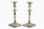 Late 19th Century Pair Sheffield Silver Plate George II Style Candlesticks For Sale - Image 5 of 11