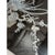 Exotic Asian Mother of Pearl Inlay Lacquer Art Panel Peacock Phoenix Birds Black Silver For Sale - Image 11 of 14