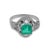 Art Deco 1930s Art Deco 1.50 Carat Emerald Diamond Platinum Ring, Size 7.75 For Sale - Image 3 of 6