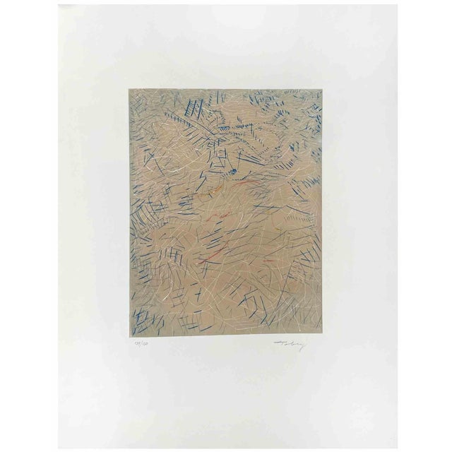 Of Time and Age is an artwork realized by Mark Tobey in 1975. Etching on wove paper. Signed and numbered 139/150....