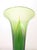 Mid-Century Modern Signed Lundberg Studios Magnolia Pulled Feather Leaf Art Glass Vase Iridescent For Sale - Image 3 of 16
