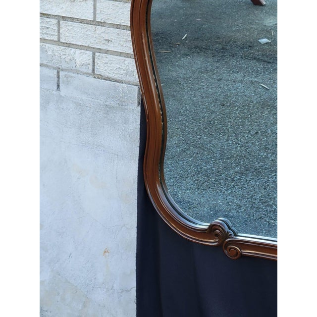 Wood 21st Century Walnut Wall / Hallway / Fireplace Mirror . For Sale - Image 7 of 15