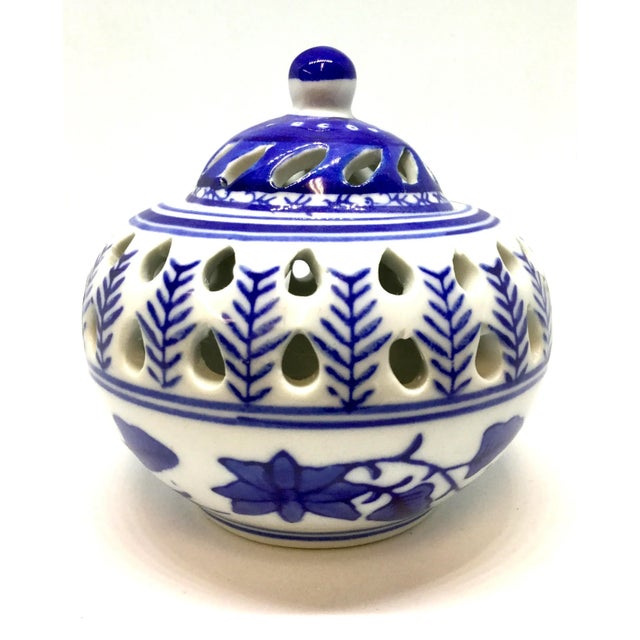 Potpourri Incense Porcelain Burner by Silvestri For Sale - Image 11 of 11