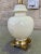 Hollywood Regency Porcelain Ginger Jar Lamp Greek Key Solid Brass Base For Sale In Denver - Image 6 of 13