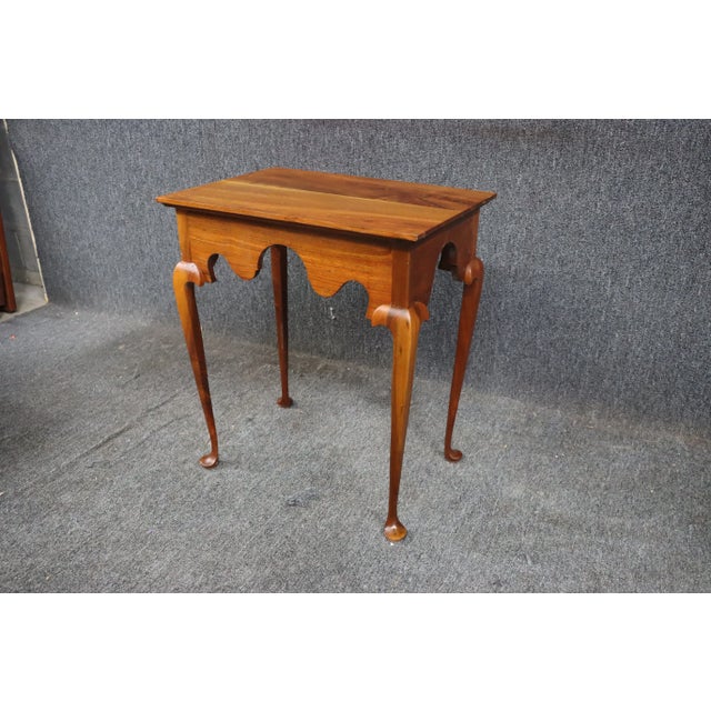 Queen Anne Queen Anne Bench-Made Side Table For Sale - Image 3 of 7