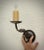 Pair of Vintage Wall Sconces: Very Large Antiqued Brass Wall Sconces, Paul Ferrante For Sale In Los Angeles - Image 6 of 11