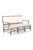 A stunning 19th century sofa or bench settee in a distressed grey painted finish. The sofa has a wide rectangular padded...