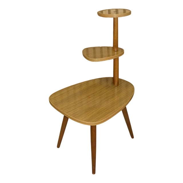 Small Flower Bench in Noble Resopal & Teak, 1960s For Sale