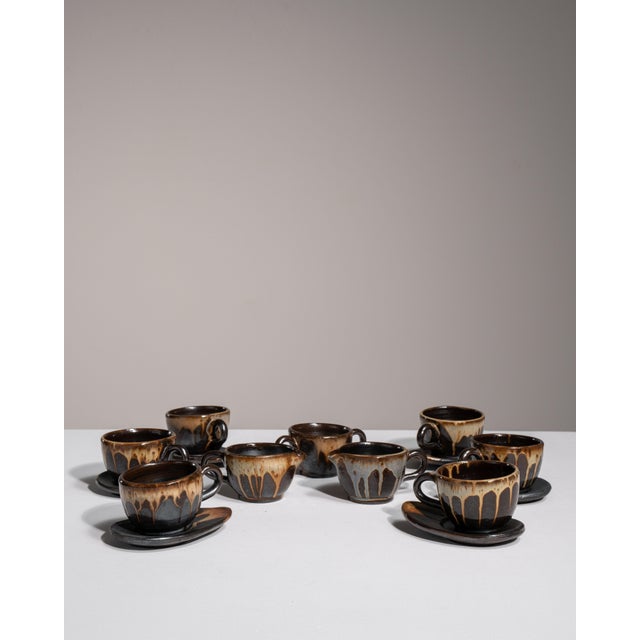 Chocolate 1970s Belgium Chocolate Ceramic Serving Piece For Sale - Image 8 of 15