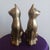 Mid-Century Modern Large 9" Heavy Vintage Solid Brass Sitting Cat Bookends - Pair For Sale - Image 3 of 6