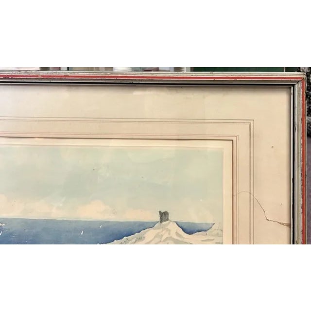 Mid Century Colored Lithograph in Silver Gilt Frame, Signed Raymond Giovanetti, Signed For Sale - Image 4 of 8