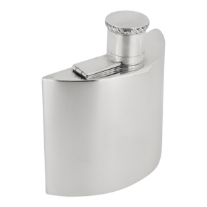 Antique Edwardian English Sterling Silver Hip Flask by Charles S. Green & Co.