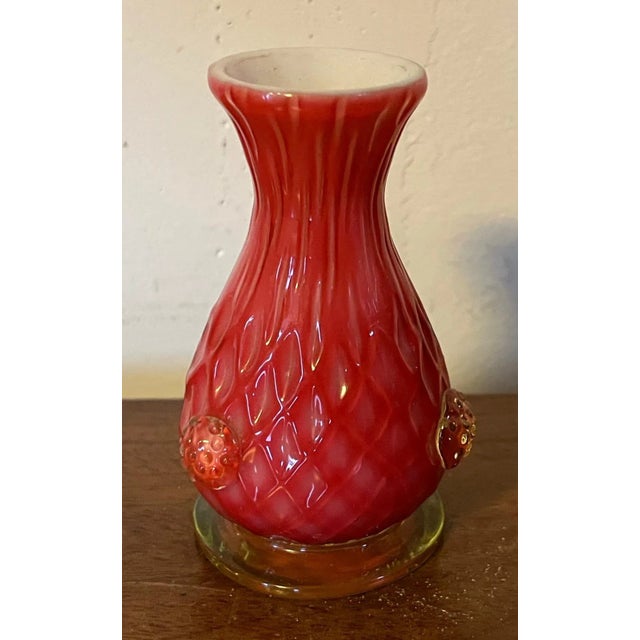 Antique Late 19th Century American Cased Glass Small Vase For Sale - Image 12 of 12