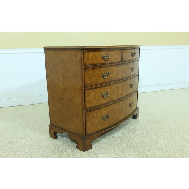 English III Bowfront Style Walnut Chest or Dresser Chairish