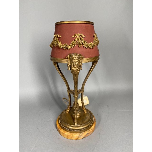 Bronze Antique French Louis XVI Desk/Table Lamp For Sale - Image 8 of 10