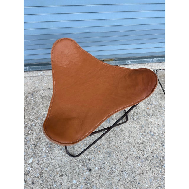 1960s Hardoy Leather Butterfly Stool For Sale - Image 5 of 8