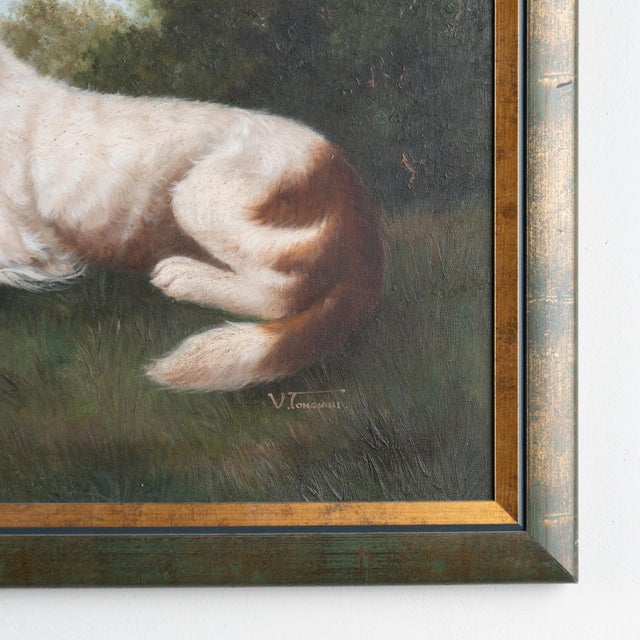 20th Century Danish Original Oil on Canvas Painting of Dog, Signed For Sale - Image 10 of 12