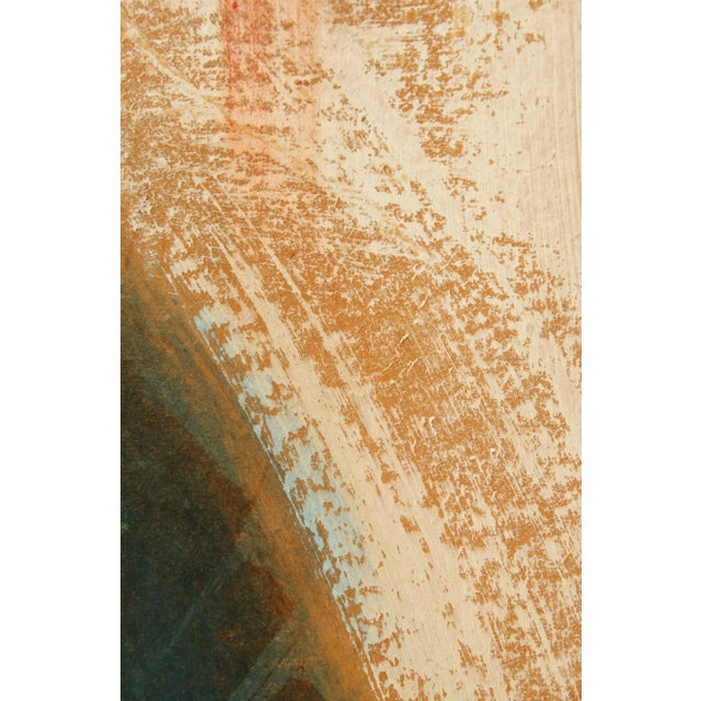 Mid Century Abstract Original Painting, Framed For Sale - Image 10 of 12