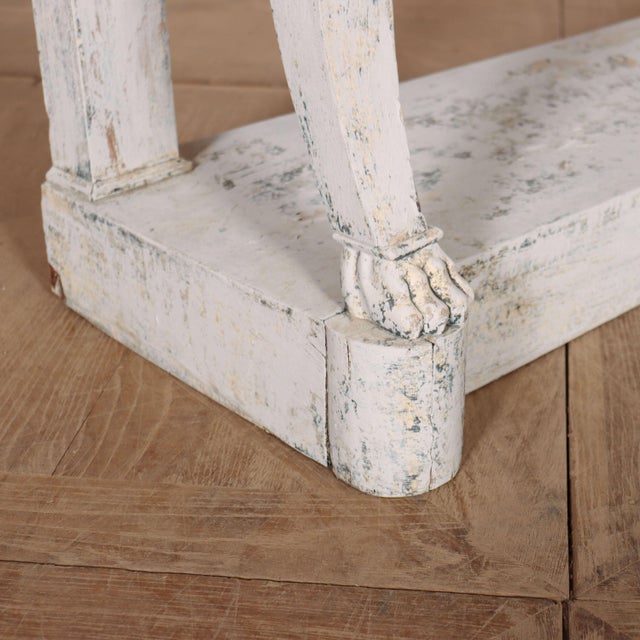 French Marble Topped Console Table For Sale - Image 9 of 13