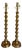 Pair of Contemporary Chinoiserie Faux Bamboo Brushed Gold Table Lamps For Sale