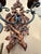 1990s Roberto Giovannini Art. 1170 Ramage Italian Carved Wood Two - Light Sconces - a Pair For Sale - Image 4 of 10