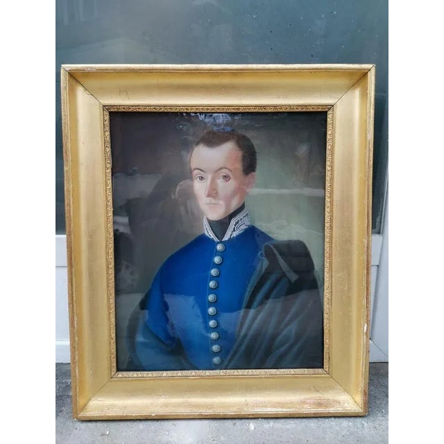 Portrait of French Officer, 19th Century, Pastel, Framed For Sale - Image 6 of 11