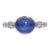 2.6Ct Star Sapphire Cabochon Ring With Natural Diamond Accents: Solid 14k Gold, Size 6.75 For Sale