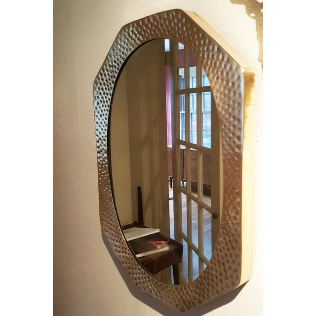 Mid-Century Modern Italian Brass Mirror | Chairish