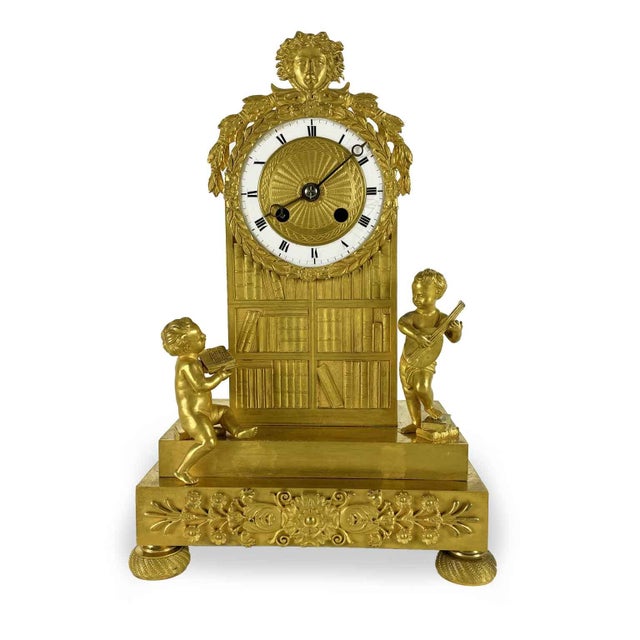 Antique Gilded Bronze Table Clock, 1800s For Sale - Image 15 of 15