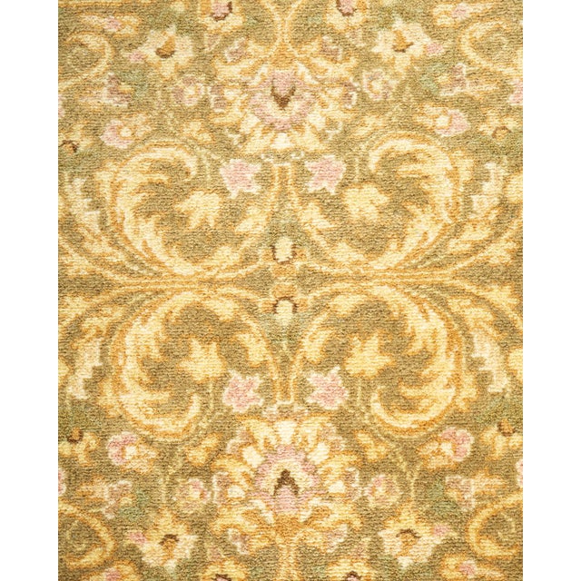 Traditional Mogul, One-of-a-Kind Hand-Knotted Area Rug - Green, 8' 3" x 9' 10" For Sale - Image 3 of 8