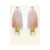 Set of two mid-century modern pink leaf murano glass wall sconces brass metal frame for 1 buls scenographic murano glass...