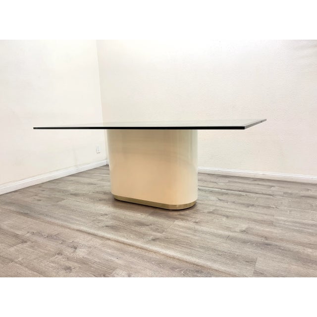 1980s White Postmodern Dining Table For Sale - Image 5 of 13