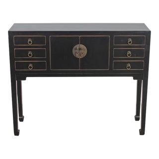 Black Hallway Console Table For Sale