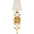 Julie Neill for Visual Comfort Signature Avery 20" Sconce Hand-Rubbed Antique Brass with Linen Shade For Sale