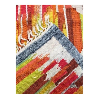 Mid-Century Polish Kilim Rug by Jolanta Borkowska for Cepelia - 5' X 3' For Sale