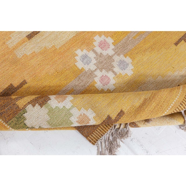 Doris Leslie Blau Vintage Swedish Flat Weave Rug by Ingegerd Silow For Sale In New York - Image 6 of 8
