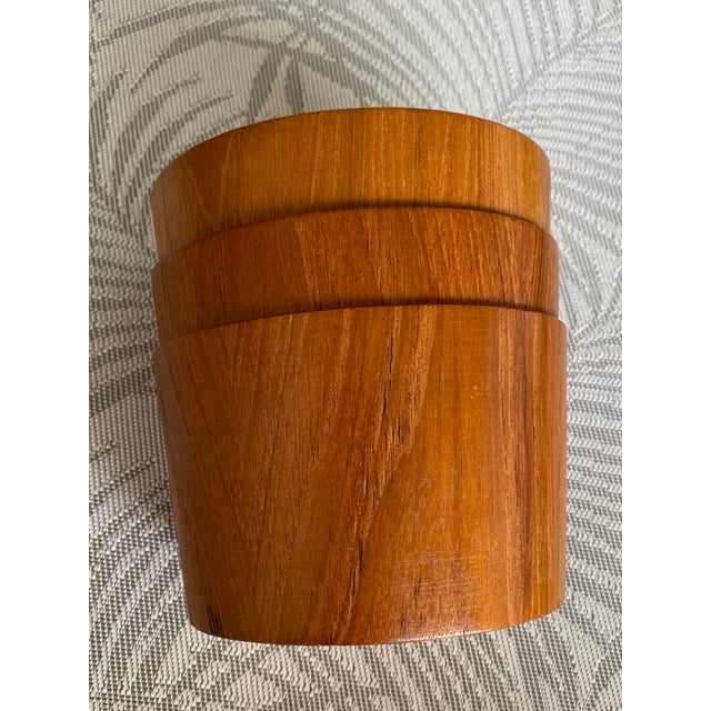 Set of 3 Mid Century Danish Modern Servex Teak Bowls 6" X 4" High - Made in Sweden Servex for Rainbow of Sweden circa the...