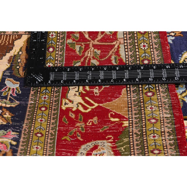 Textile Vintage Persian Tree of Life Qum Rug, 04'07 X 06'05 For Sale - Image 7 of 10