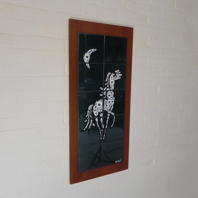 Tile Tableau Depicting a Horse, 1960s For Sale - Image 4 of 12