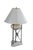 French Vintage Neoclassical Directoire Style Travertine Stone & Iron Buffet Table Lamp For Sale - Image 3 of 11