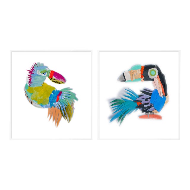 Zazu & Diablo by Melvin G in White Framed Paper, Medium Art Print For Sale