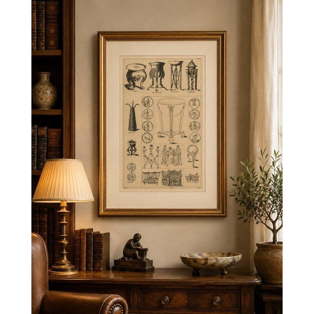 Title: Roman Ritual Vessels & Antiquities Engraving, Montfaucon 1721 : This refined early eighteenth-century copper...