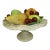 Vintage Ceramic Hand Crafted and Painted Pedestal Bowl of Fruit For Sale