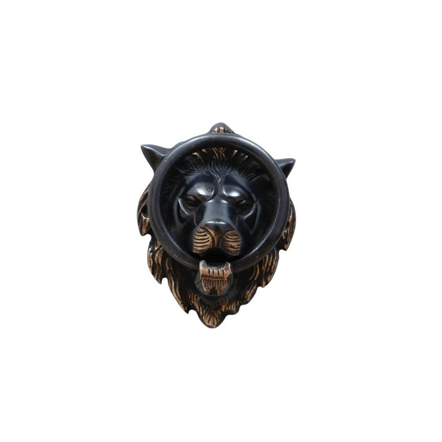 Dark Brass Lion's Head Door Knocker Chairish