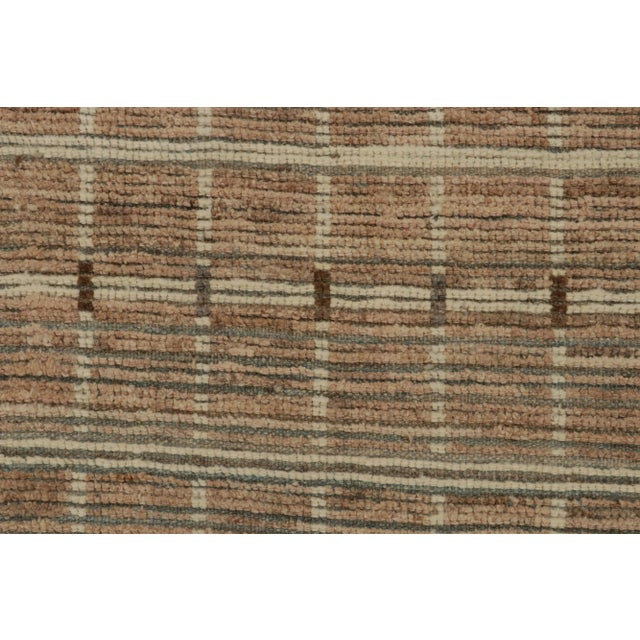 Rug & Kilim’s Modern Rug with Beige-brown Geometric Patterns - 6x8 For Sale In New York - Image 6 of 7