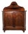 Antique Carved Oak Corner Cabinet with Shelved Top For Sale