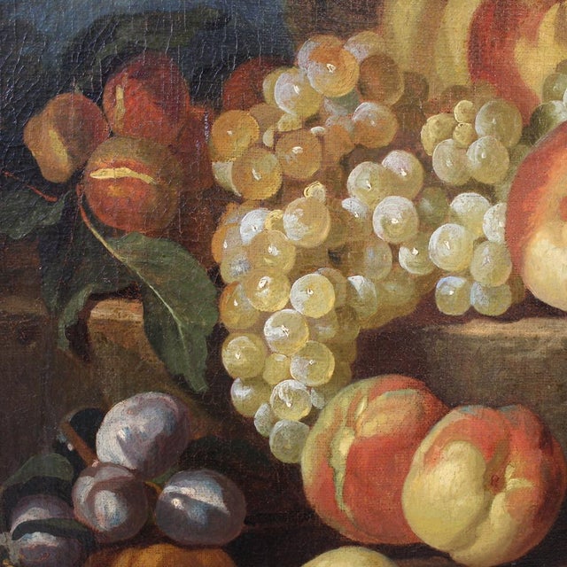 Italian Artist, Still Life with Fruit, 1670, Oil on Canvas, Framed For Sale - Image 10 of 16