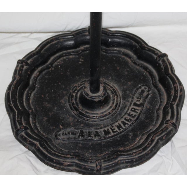 Black Cast Iron Umbrella Stand or Walking Cane Holder, 1890s For Sale - Image 15 of 18