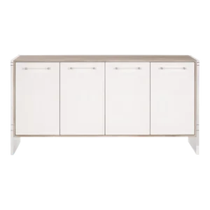 Lorin Faux Shagreen Media Sideboard, Pearl Shagreen